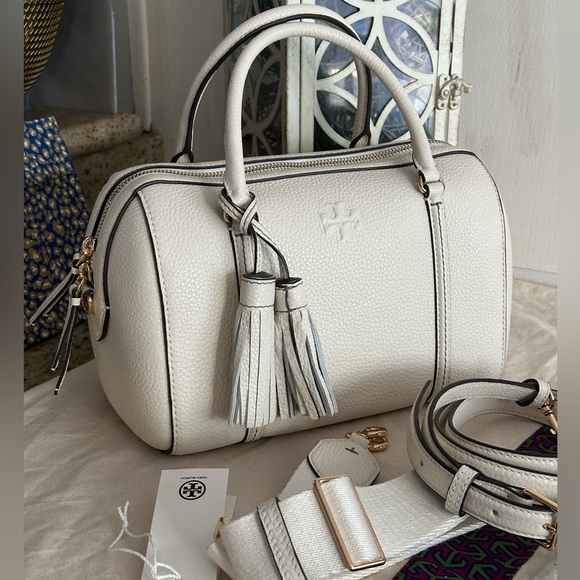 Tory Burch Handbags - Brand new Tory Burch Thea small satchel new ivory
